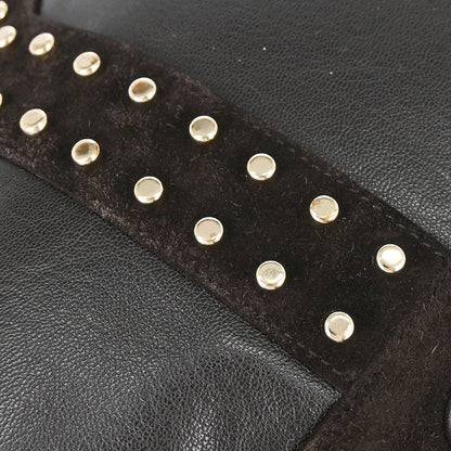 Yves Saint Laurent Brown Leather Suede Mombasa Handbag