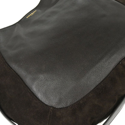 Yves Saint Laurent Brown Leather Suede Mombasa Handbag