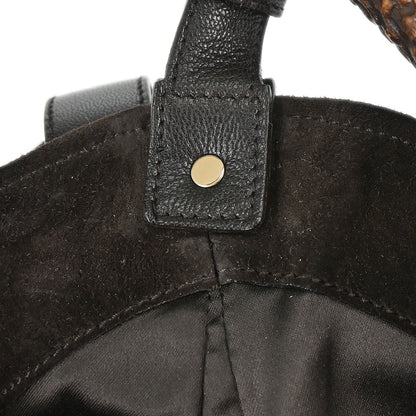 Yves Saint Laurent Brown Leather Suede Mombasa Handbag