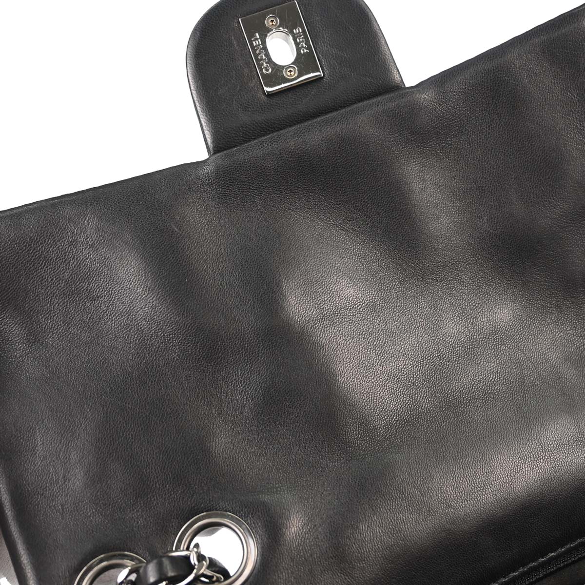 Chanel Black Tweed Lambskin Patchwork Stitch Shoulder Bag