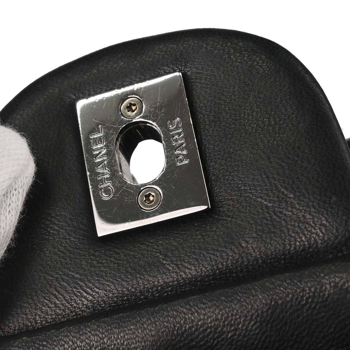 Chanel Black Tweed Lambskin Patchwork Stitch Shoulder Bag