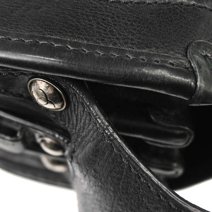 Chanel 2014 Black Calfskin Pony Hair Paris-Dallas Saddle Shoulder Bag