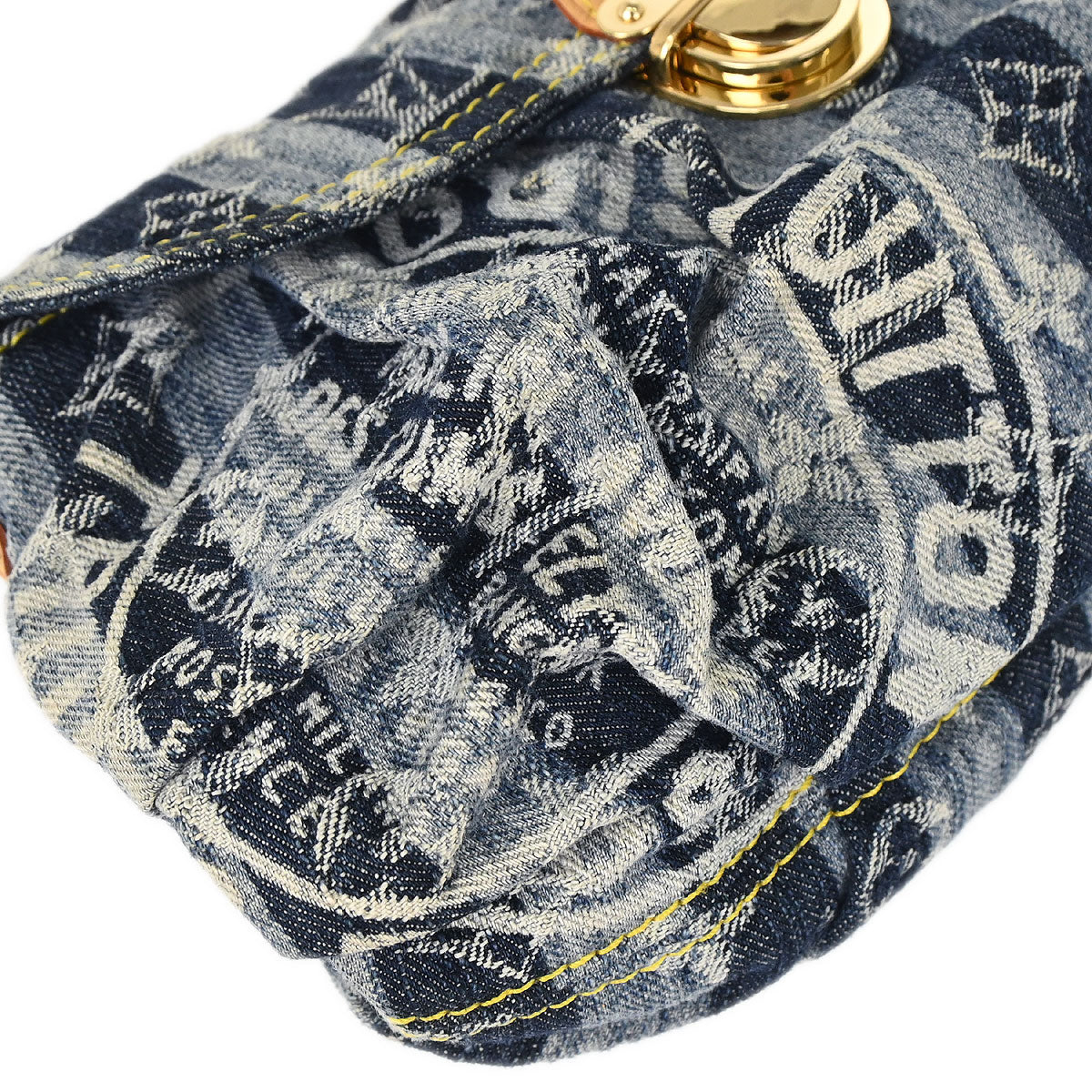 Louis Vuitton Blue Monogram Denim Mini Pleaty Raye Handbag M95333
