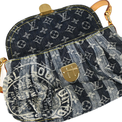 Louis Vuitton Blue Monogram Denim Mini Pleaty Raye Handbag M95333