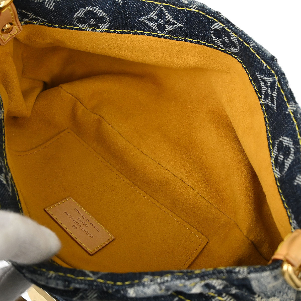 Louis Vuitton Blue Monogram Denim Mini Pleaty Raye Handbag M95333
