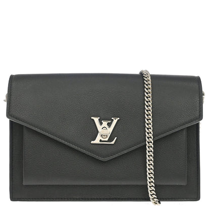 Louis Vuitton 2019 Black Calfskin Pochette Lockme Shoulder Bag M63471