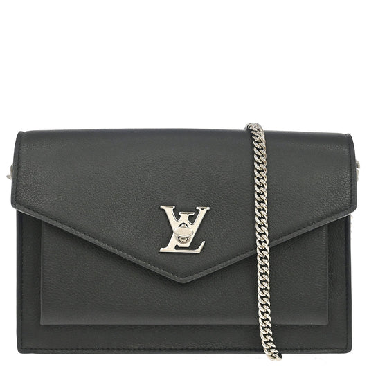Louis Vuitton 2019 Black Calfskin Pochette Lockme Shoulder Bag M63471