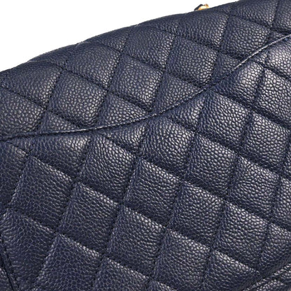 Chanel Navy Caviar Skin Filigree Flap Bag Shoulder Bag