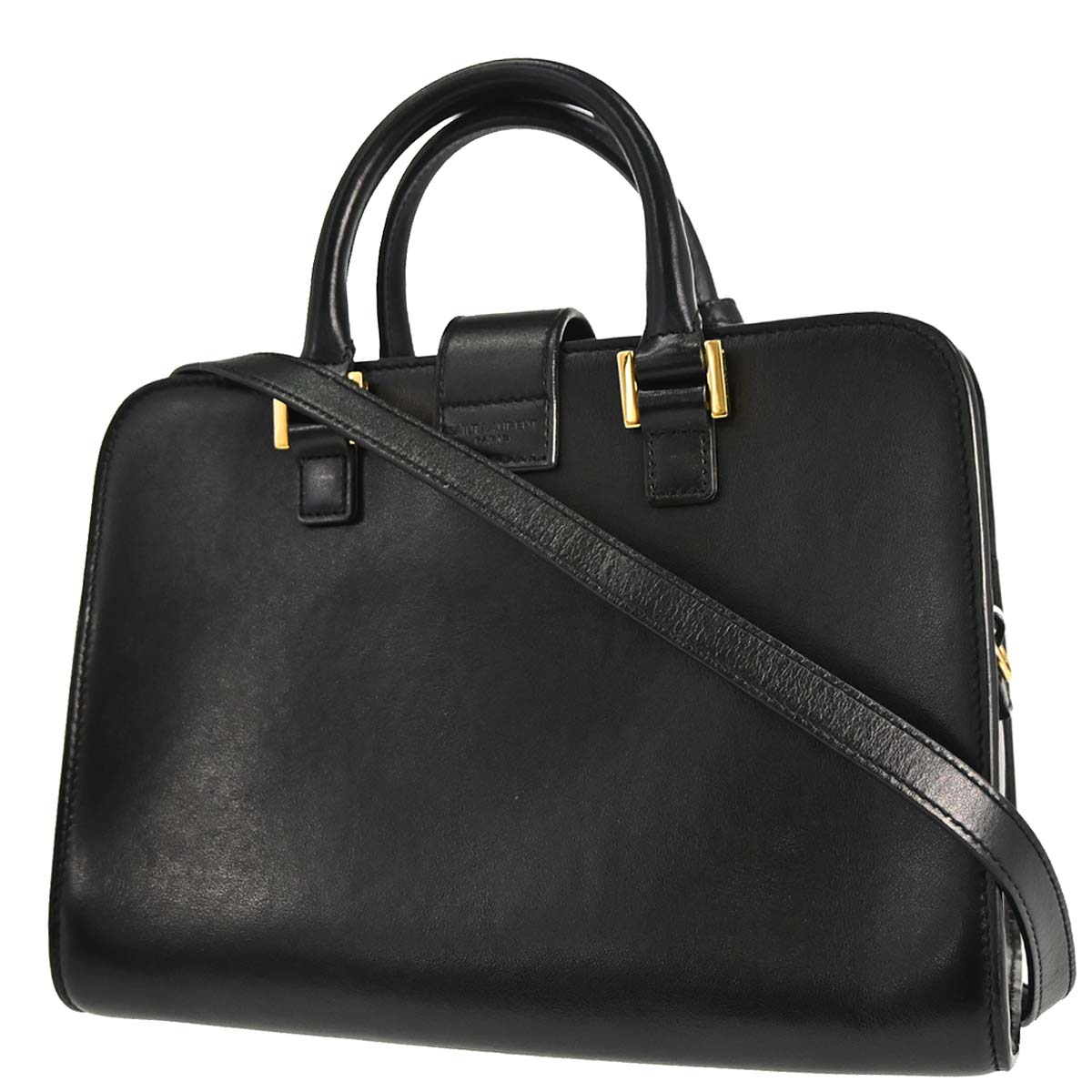 Saint Laurent Black Calfskin Baby Cabas 2way Shoulder Handbag