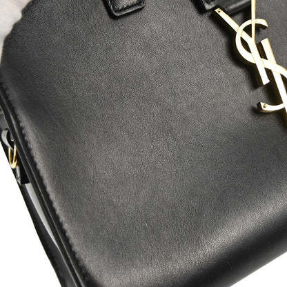 Saint Laurent Black Calfskin Baby Cabas 2way Shoulder Handbag
