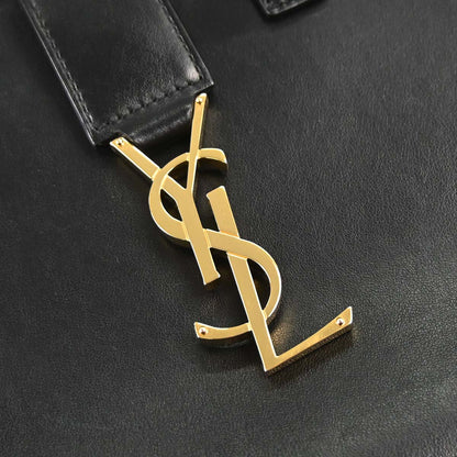 Saint Laurent Black Calfskin Baby Cabas 2way Shoulder Handbag