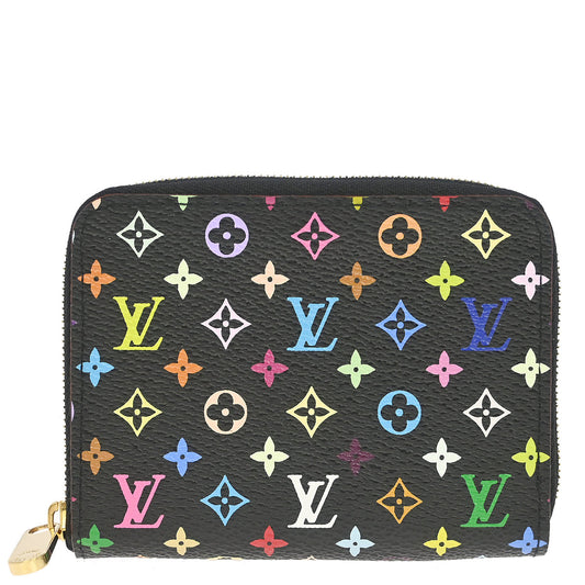Louis Vuitton 2012 Black Multicolor Zippy Coin Purse Wallet M93740