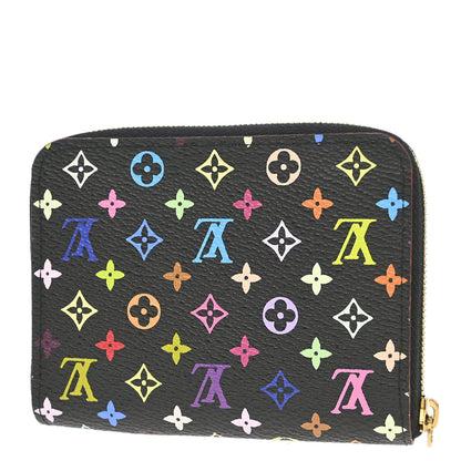 Louis Vuitton 2012 Black Multicolor Zippy Coin Purse Wallet M93740