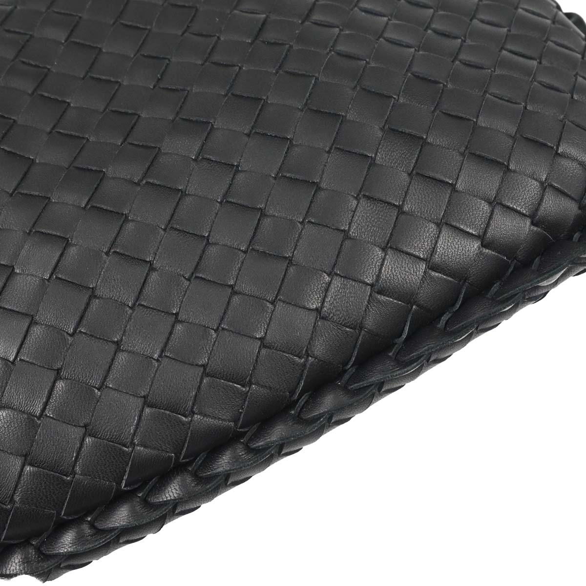 Bottega Veneta Black Lambskin Intrecciato Hobo Handbag
