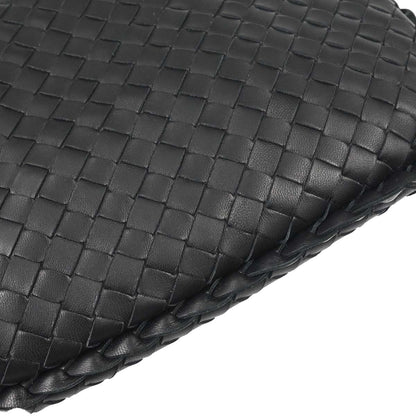 Bottega Veneta Black Lambskin Intrecciato Hobo Handbag