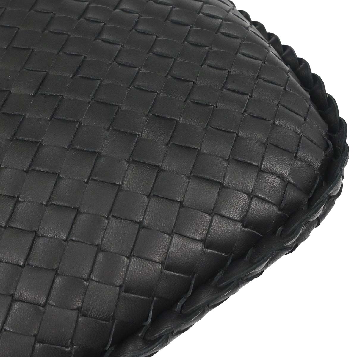 Bottega Veneta Black Lambskin Intrecciato Hobo Handbag