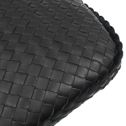 Bottega Veneta Black Lambskin Intrecciato Hobo Handbag