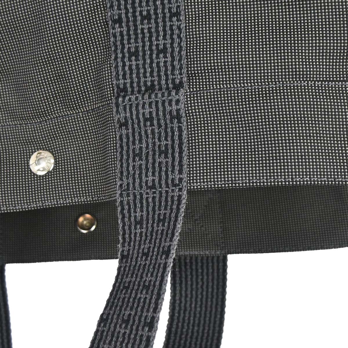 Hermes Gray Canvas Herline Tote GM Handbag