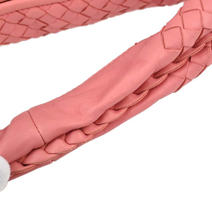 Bottega Veneta Pink Lambskin Intrecciato Hobo Handbag