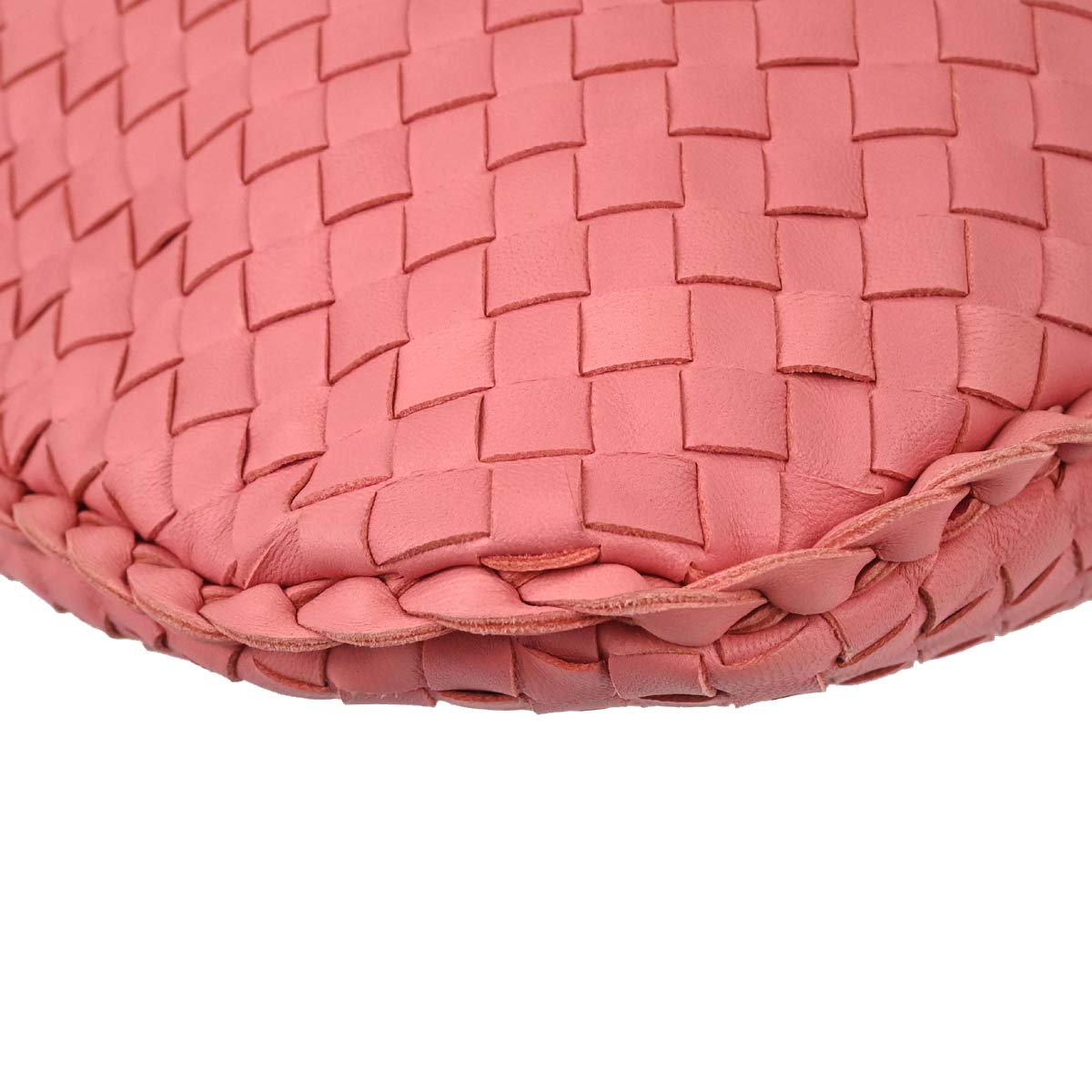 Bottega Veneta Pink Lambskin Intrecciato Hobo Handbag