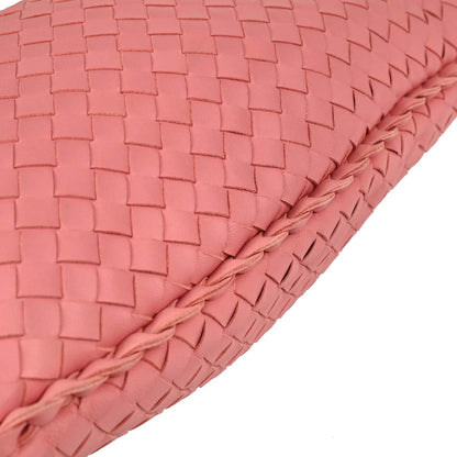 Bottega Veneta Pink Lambskin Intrecciato Hobo Handbag