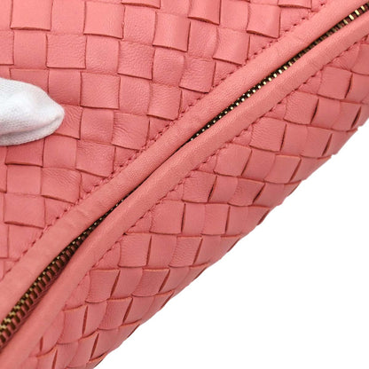 Bottega Veneta Pink Lambskin Intrecciato Hobo Handbag
