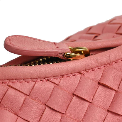 Bottega Veneta Pink Lambskin Intrecciato Hobo Handbag