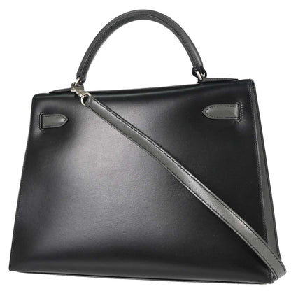 Hermes Tricolor Box Calf Kelly 32 Sellier 2way Shoulder Handbag