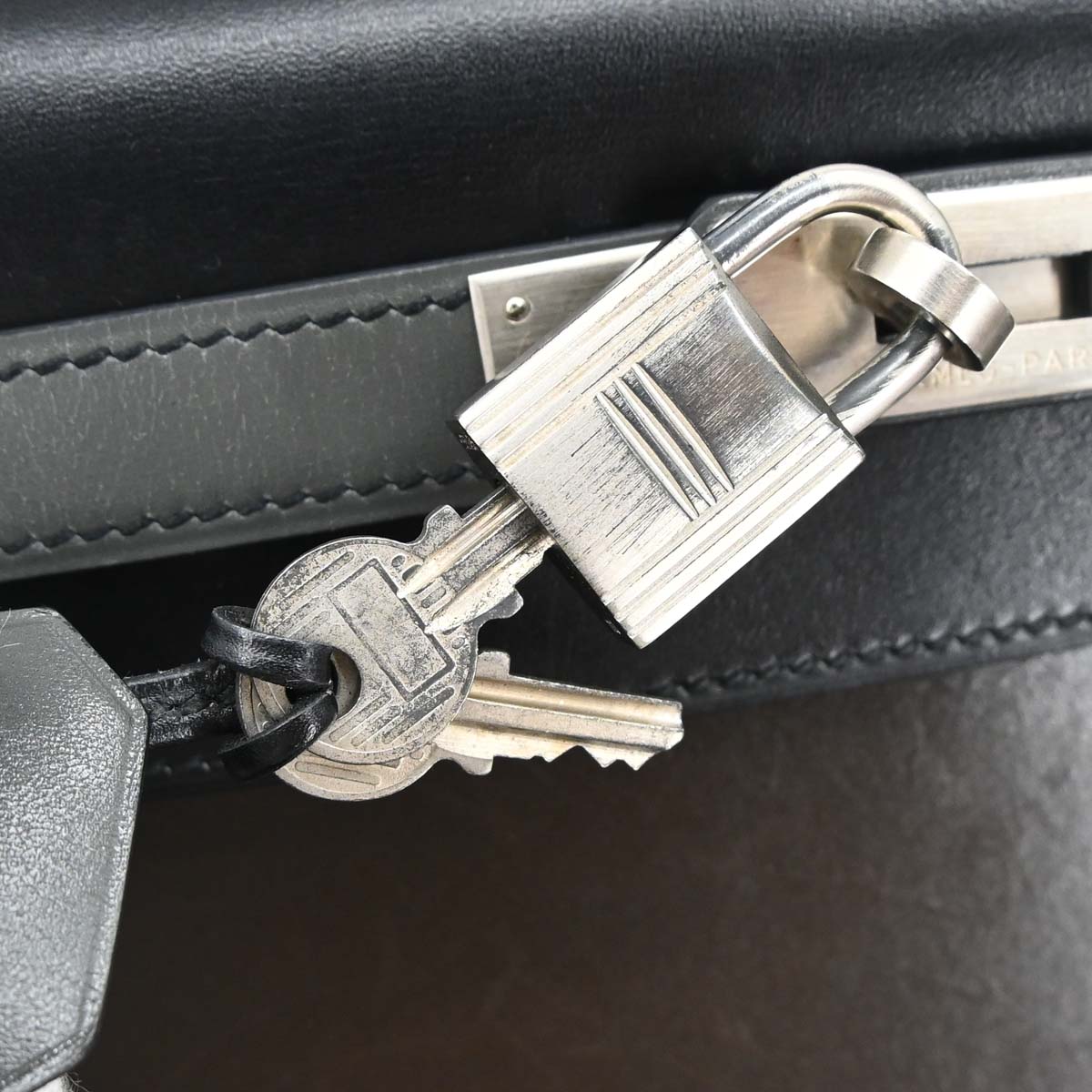 Hermes Tricolor Box Calf Kelly 32 Sellier 2way Shoulder Handbag