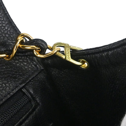 Chanel 1996-1997 Black Caviar Skin Medium Diana Shoulder Bag