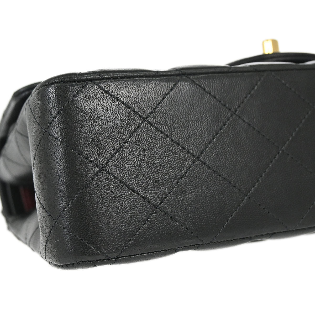 Chanel 2012 Black Lambskin Medium Classic Double Flap Shoulder Bag