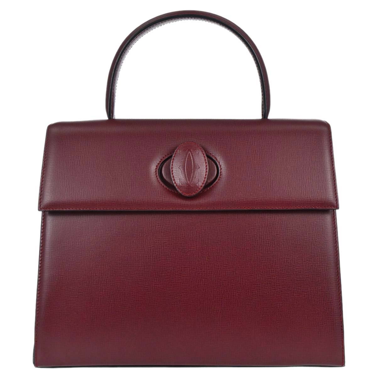 Cartier Bordeaux Leather Handbag