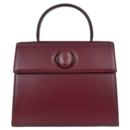 Cartier Bordeaux Leather Handbag