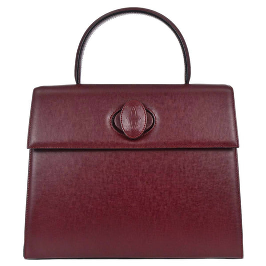 Cartier Bordeaux Leather Handbag