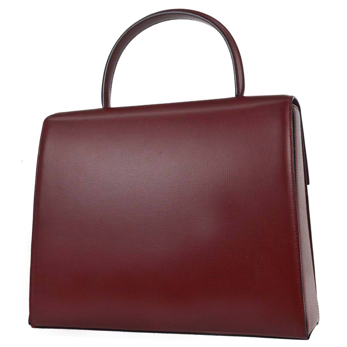 Cartier Bordeaux Leather Handbag