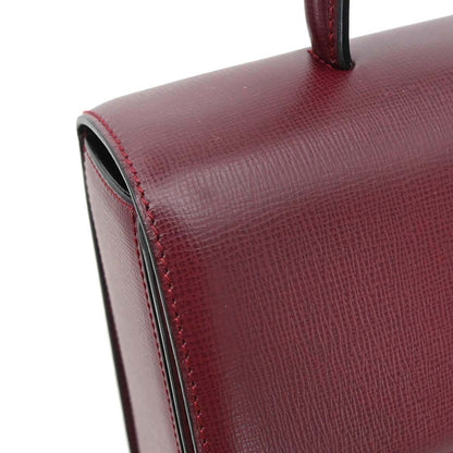 Cartier Bordeaux Leather Handbag