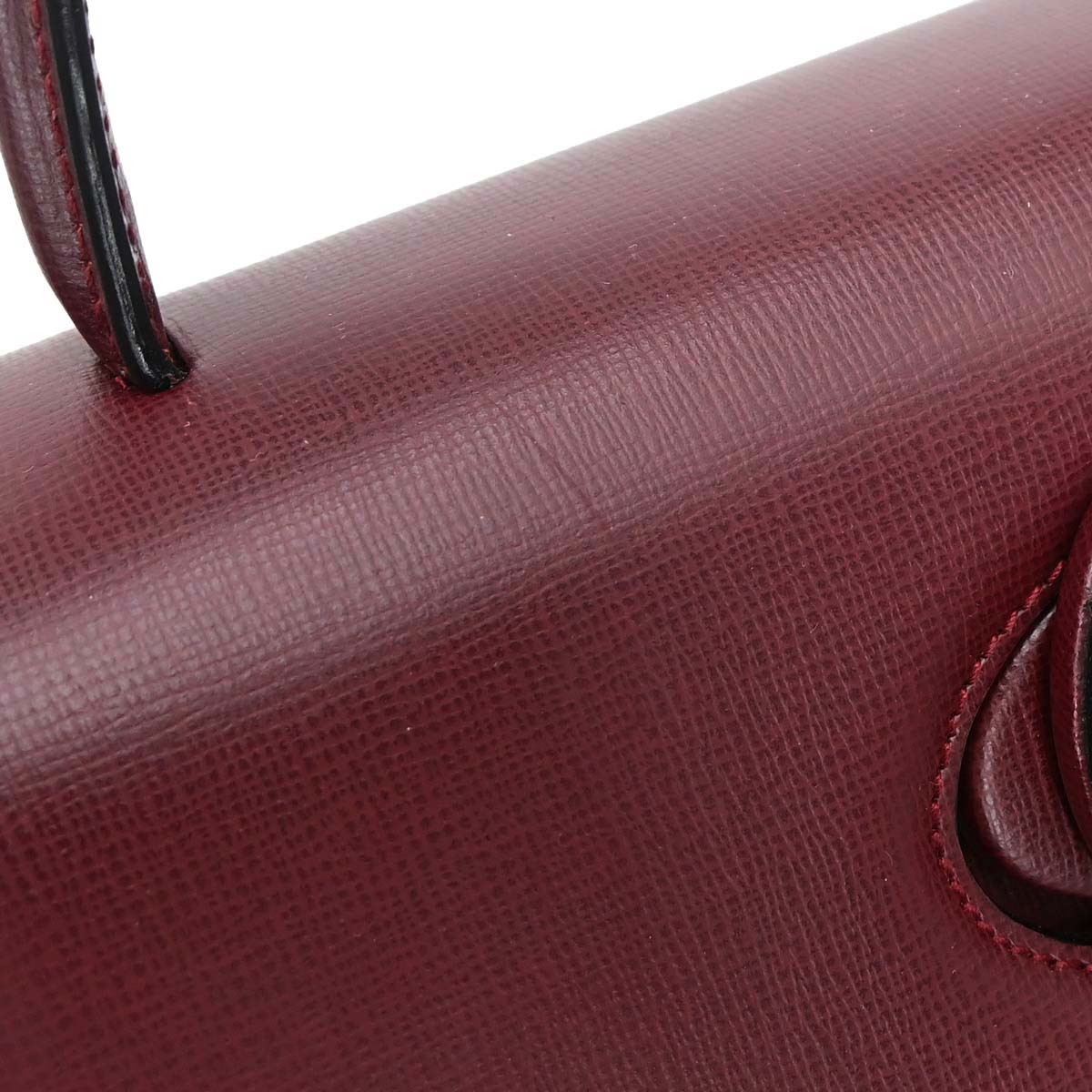 Cartier Bordeaux Leather Handbag