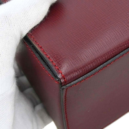 Cartier Bordeaux Leather Handbag