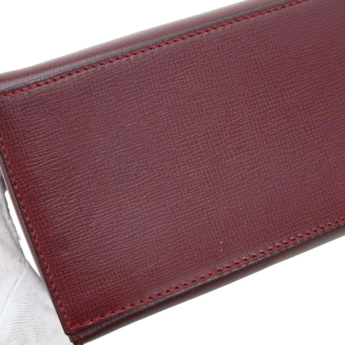 Cartier Bordeaux Leather Handbag