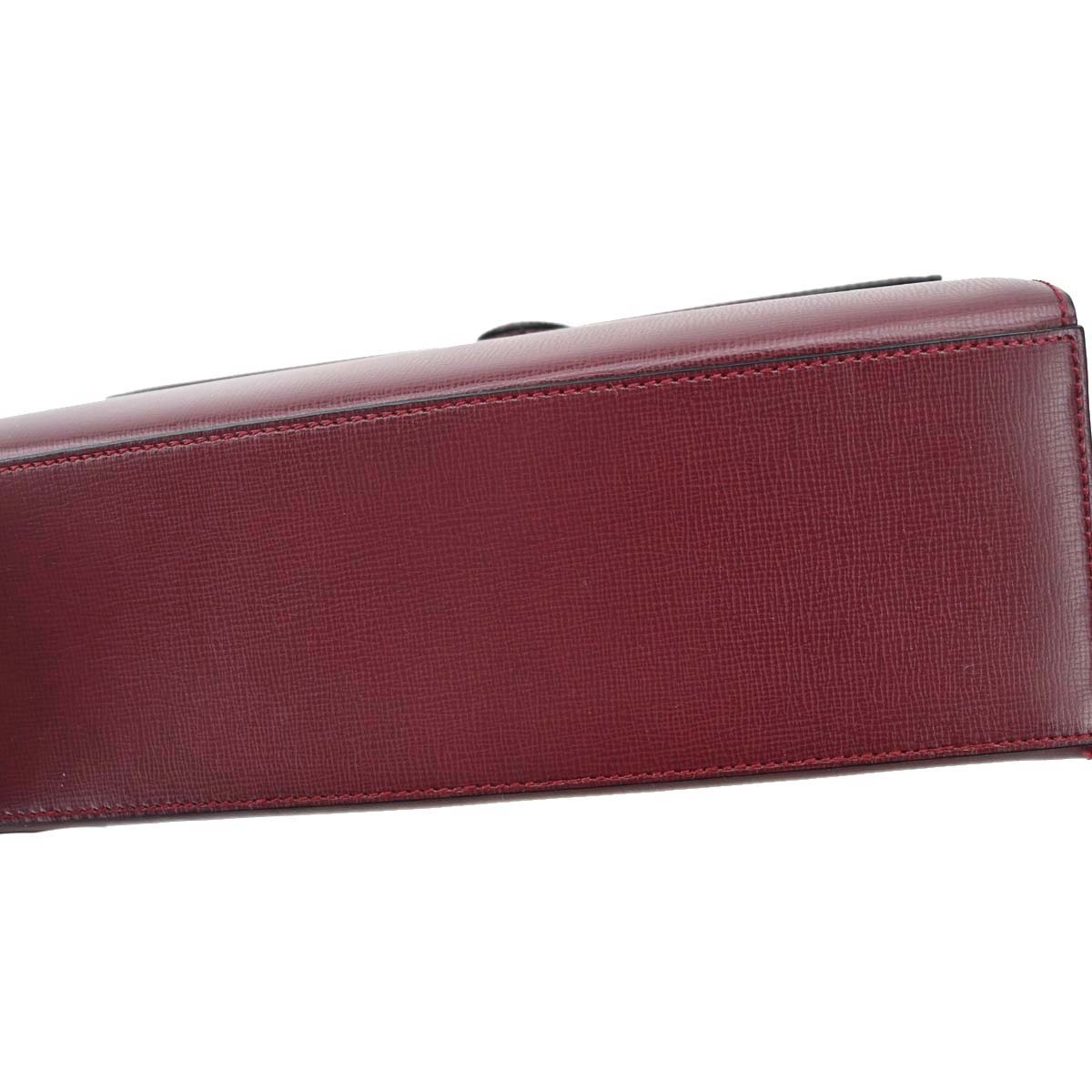 Cartier Bordeaux Leather Handbag