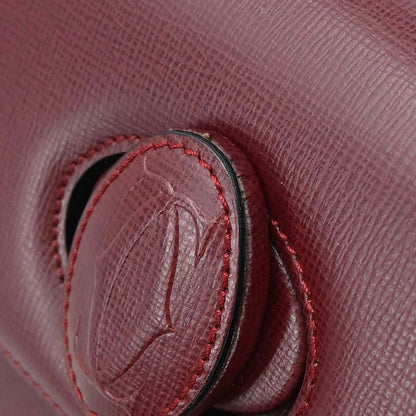 Cartier Bordeaux Leather Handbag