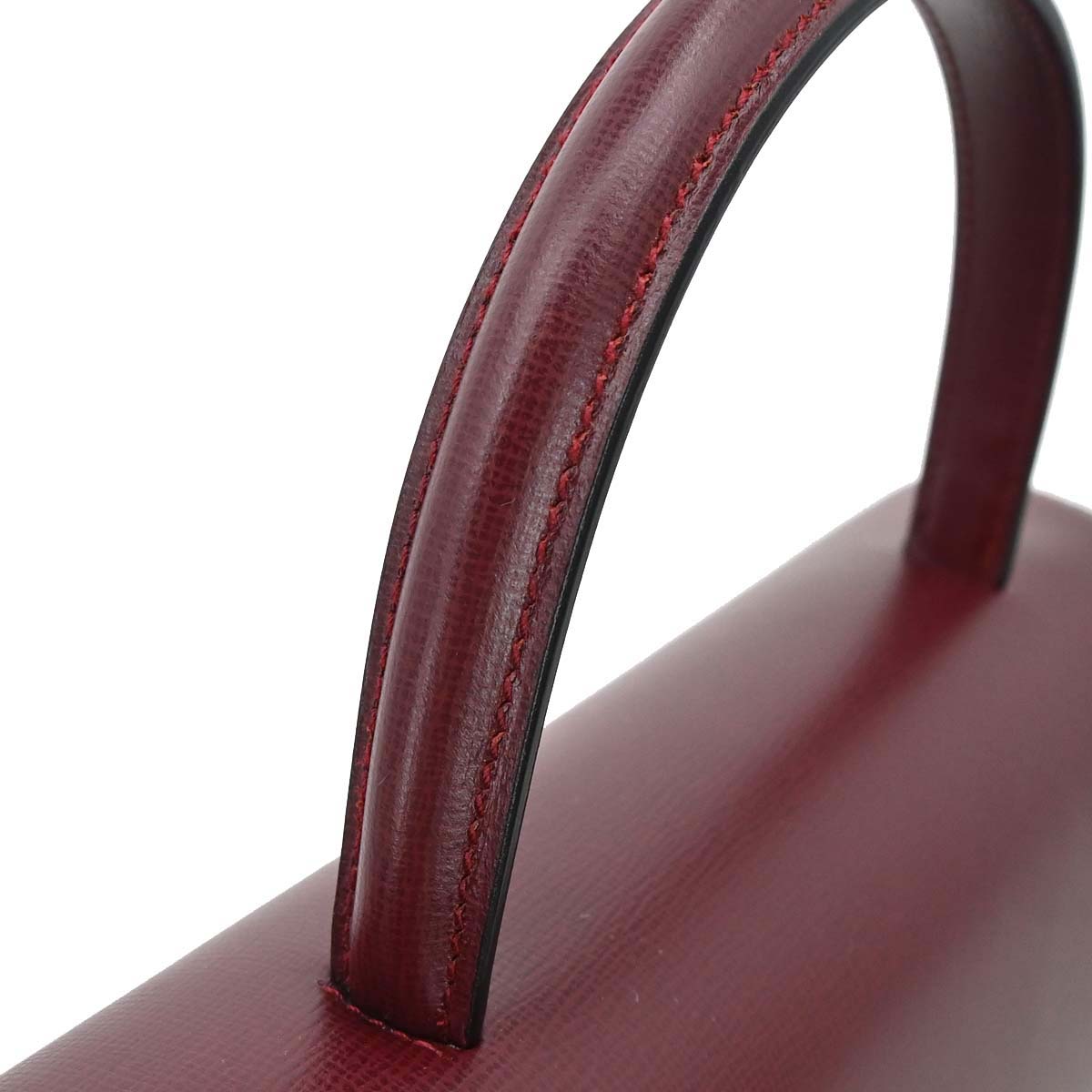 Cartier Bordeaux Leather Handbag