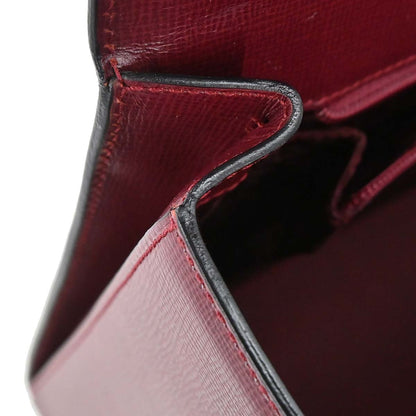 Cartier Bordeaux Leather Handbag