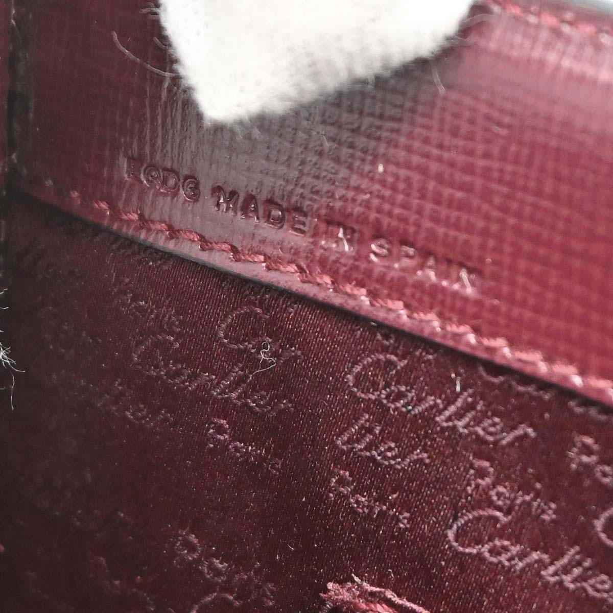 Cartier Bordeaux Leather Handbag