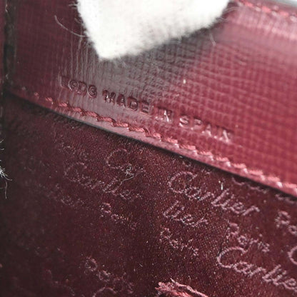 Cartier Bordeaux Leather Handbag