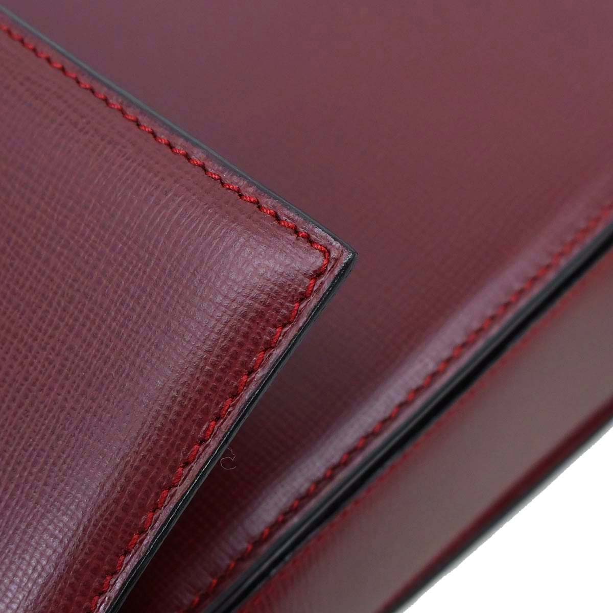 Cartier Bordeaux Leather Handbag