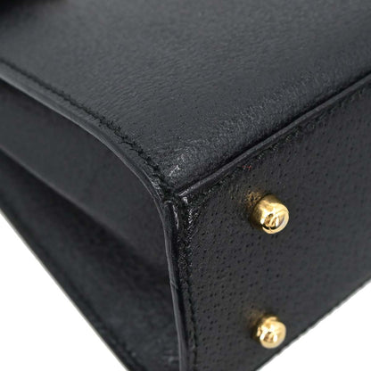 Gucci Black Pigskin Lady Lock 2way Shoulder Handbag