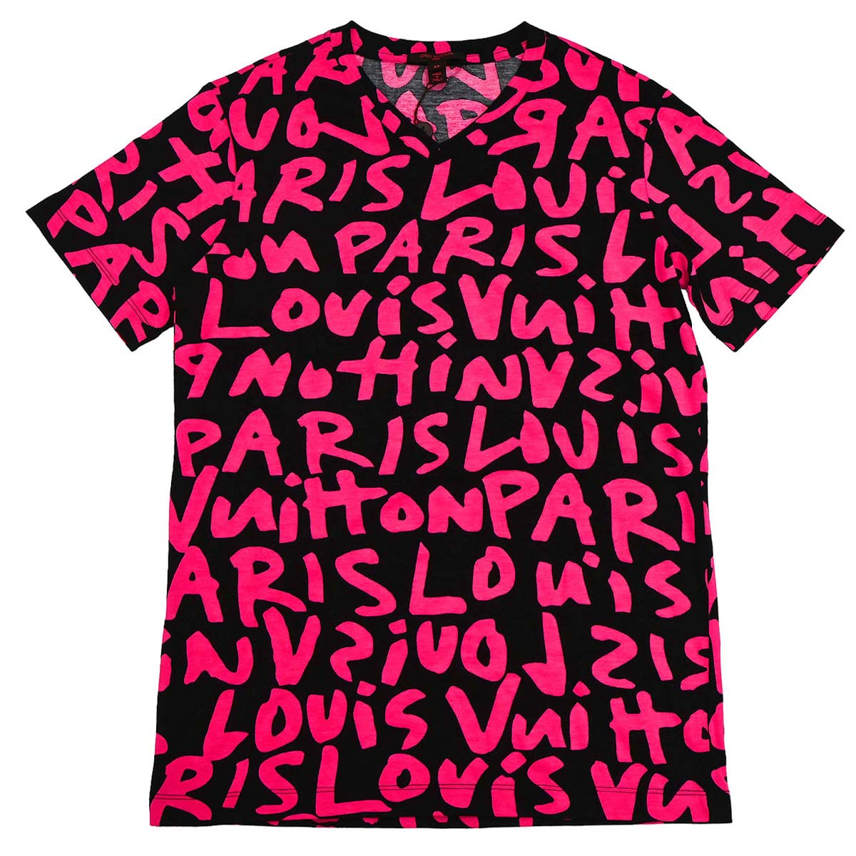 Louis Vuitton Graffiti Print T-shirt Pink #M