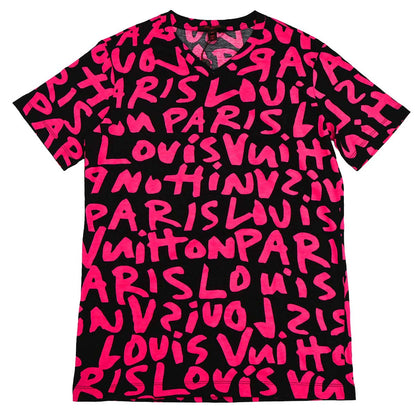Louis Vuitton Graffiti Print T-shirt Pink #M