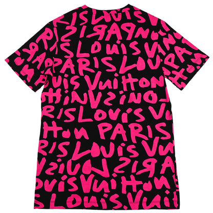 Louis Vuitton Graffiti Print T-shirt Pink #M